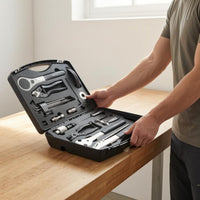 Cycling Repair Tool Box Foam Compartments Bike Tool Kit Bike Repair Tools Easy to Use Sports Equipment Long-Lasting Steel