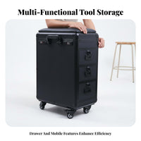 Body Marking Artist Travel Workstation Multi-Functional Portable Body Marking Artist Setup Tri-Function Design Portable Cosmetics Case Drawers