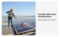 Photovoltaic Panel Cleaning Tool Scratch Filament S Photovoltaic Panel Cleaning Brush Adjustable Angle Head Water-Fed Pole Brush for Homeowners