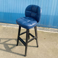 Modern Design Bar Chair with Backrest Built-in Footrest Upholstered High Chair Comfortable Cushion Tall Stool Padded Seat for Homeowners, Adults, Business Owners, Home, Restaurant, Kitchen, Dining Room