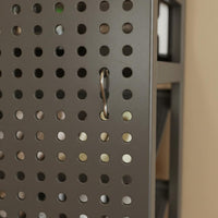 Space-Saving Shoe Rack with Pegboard Slim Design Multi-Tier Shoe Rack Small Footprint Entryway Organizer Sturdy for Behind the Door, Hallway