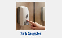 Manual Soap Dispenser, Wall-Mount, ABS, Hotel Bathroom, Space-Saving