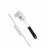 Heavy-Duty F-Shaped Adjustable Wrench Effortless Adjustment F Type Wrench High Force Wide Jaw Spanner Non-Slip Comfort Grip for Mechanics, Maintenance Workers, Plumbers, Automotive Repair, Workshop, Garage