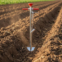 Flexible Hose Point Seeding Shovel T-Handle Fertilizing Shovel Pointed Head Hand Planting Tool Long Shaft for Farmers, Gardeners, Farmland, Garden Area