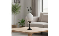 Egg Ornament with Stand Modern Resin Egg Sculpture Artistic for Entryway