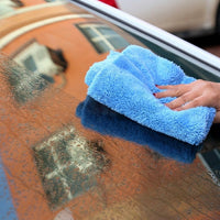 460 GSM Car Drying Towel and Microfibre Cloth, Coral Fleece Car Towel for Cleaning, 40x40cm Thick Double-Sided Cut-border Design