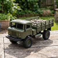 Six-Wheel RC Truck Large RC Truck with Load Bed Non-Slip Remote Control Car for Kids, Backyard