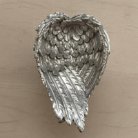Resin Angel Wing Jewelry Holder Layered Feather Decor Ornament Molded