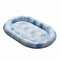 Raised Rim Oval Pet Bed Soft Oval Feline Bed Easy to Clean Cushion Nest Washable