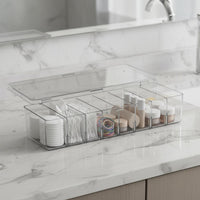Clear Acrylic Storage Box Versatile Clear Acrylic Box Space-Saving Transparent Organizer Bin for Crafters, Desktop, Kitchen, Washroom