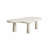 Minimalist aesthetic Fluffy FormShaped Low Table sturdy Wood Legs Fluffy FormShaped Centerpiece Small Space accommodating Living Room Furniture Modern Aesthetic for Apartment Dwellers, New Homeowners, Design aficionados, Lounge Area, Home, Indoor, Bedroom