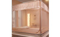 Three-Door Design Freestanding Bug Net Anti-Fall Full Enclosure Bug Net Comprehensive Protection Four Corner Post Bed Canopy Formaldehyde-Formaldehyde-Formaldehyde-Free for Bedroom