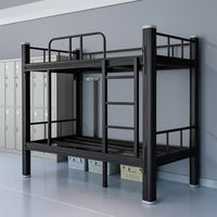 Metal Bunk Bed Space-Saving Steel Bunk Bed Heavy-Duty Furniture for Students, Employees, Dormitory, Apartment Housing