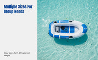 Inflatable Dinghy, Reinforced PVC Kayak, Foldable Fishing Boat for Outdoor Leisure