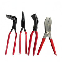 4 Pieces Sheet Metal Pliers Black Coated Heads Metal Bending Pliers All Steel Construction Manual Hardware
