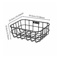 Front Bike Basket Cargo Net Aluminum Cycle Basket Large Capacity for Cyclists, Commuters, Shopping, Travel, Pet Transport