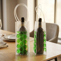 Tote Bag with Honeycomb Design and Rope Handles, Chilling Ice Bag with Shoulder Strap for Travel Picnic, PVC Material Gift Bags, 25*10*10cm