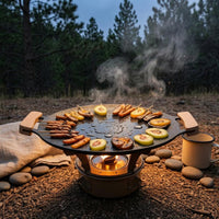 Black Speckled Grill Pan Light Wood Handles Aluminum Alloy Grill Pan Cookware Shallow Rim Even-Heating for Gas Cooktop