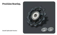 Rear Derailleur Guide Wheel Sturdy POM Material Rear Derailleur Pulley High Compatibility 11T Guide Wheel for Mountain Bikers, Road Cyclists