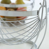 Wire Basket Fruit Basket for Dining Table, 27x25x19.5cm, Modern Fruit Storage Basket with Handle, European Design