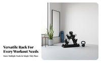 Space-Saving Design Dumbbell Rack Heavy-Duty Steel Construction Dumbbell Storage Rack Non-Slip Base 3-Tier Weight Holder Stable Load-Bearing for Home