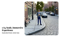 1:64 Scale People Figure Realistic Features Miniature Man in Suit Hand Painted Miniature Model High Intricacy Resin People