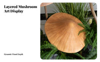Artificial Toadstool Statue Lifelike Design Simulation Toadstool Sculpture