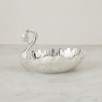 Metal Swan Tray Decorative Swan Serving Dish Sculptural Tabletop for Hosts, Home Decor, Coffee Table, Dining Room