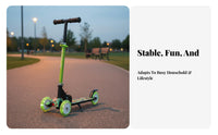 Illuminated Folding Illuminated Rollers Foldable 2-Wheel Motion-Activated Lights Push-Along Toy for Children 3-12, for Children, Playground