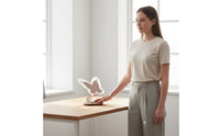 Decorative Computer Riser Heat Dissipation Butterfly Laptop Stand 360° Rotating Hardwood Base and Acrylic Tablet Stand for Home Office
