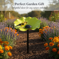 Outdoor Wrought Iron Flower Bird Feeder for Garden & Patio Decoration
