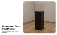 Coated Ed Finish Dustproof Safeguarding Showcase High Clarity Acrylic Display Box Highly Transparent Floor Standing Display Cabinet Stable Structure for Collectors, Art Enthusiasts, Retailers, Exhibition, Retail Shop, Home Decor, Living Room