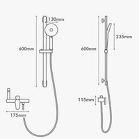 High Pressure Wall Mount Shower System Compact Design Wall Mounted Shower System Easy to Clean Nozzles Air Infusion Technology for Small Bathrooms