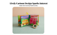 Materials Baby Cloth Book Washable Infant Crinkle Book Safe for Toddlers, Newborns, Tummy Time, Stroller, Car Seat