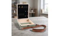 Travel-Ready Wooden Sketchbox with Strap Hand-Carried Sketch Box Easel Foldable Portable Easel with Storage Long-Lasting for Sketchers