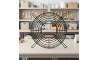 Black Fan Guard with Central Opening Round Wire Fan Guard Rigid Debris Guard Long-Lasting for Technicians, Refrigeration