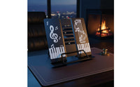 Eye-Friendly Portable Reading Stand Adjustable Angle Desktop Book Holder Foldable Sheet Music Stand Stable Base for Students, Children, Musicians, Study, Practice Room
