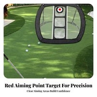 Golf Net with Target Pockets Indoor Foldable Golf Net Compact Target Areas for Patio