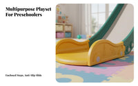 Multifunctional Toddler Slide Swing Set 3-in-1 Design Toddler Slide and Swing Set Safety Material Indoor Plastic Playset Non-Slip Steps for Toddlers, Babies, Preschoolers, Playroom, Living Room, Nursery, Backyard