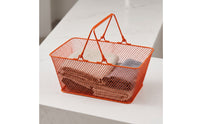 Metal Wire Shopping Basket Compact Wire Shopping Basket Heavy-Duty for Countertop Organization
