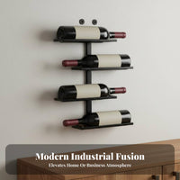 Space Saving Wall Mounted Wine Rack Stylish Design Hanging Wine Rack Sturdy Construction Home Decor Easy Installation for Bar Owners, Homeowners, Adults, Dining Room, Kitchen, Restaurant