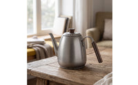 Tea Kettle with Wooden Handle Rust Resistant Teapot Ergonomic Vessel for Kitchen