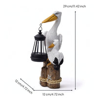Solar Lamp Sculpture Waterproof Figurine Whimsical for Patio, Pathway, Gardeners