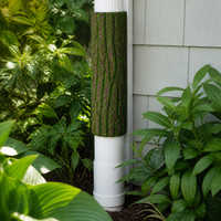 Artificial Tree Bark Pipe Cover for Decorative Column and Drain Pipe Concealment