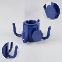 Plastic Umbrella Pole Hanger with Four Hooks Clamp-on Umbrella Hook with 4 Hooks Compact Easy to Install for Beachgoers