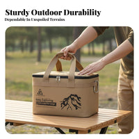 Large Capacity Collapsible Camp Box Multi-Functional Collapsible Box Portable Design Camping Organizer Long-Lasting for Picnickers, Car Owners, Picnics, Picnic, Hiking, Road Trips