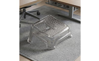 Under-Desk Footrest Textured Under Desk Footrest Ergonomic Foot Rest Rectangular Home Office Support Rounded Corners