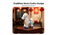 Year of the Horse Symbol Auspicious Gift Chinese Astrological Horse Stuffed Celestial New Year Symbol Doll Good Fortune Symbol