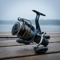 Precise Gearing System European Carp Fishing Reel Left Right Interchangeable Handle Double Drag Fishing Reel Stainless Steel Ball Bearings Fluid Line Release