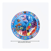 Blue Base Shark Pet Water Bed Interactive Inflatable Pet Water Bed Enrichment Inflatable Cooling Pad Portable for Pets